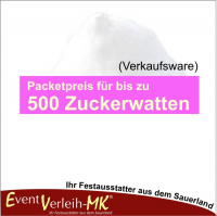 Zubehör - 500er Packetpreis für Zuckerwatte - VERKAUFSWARE